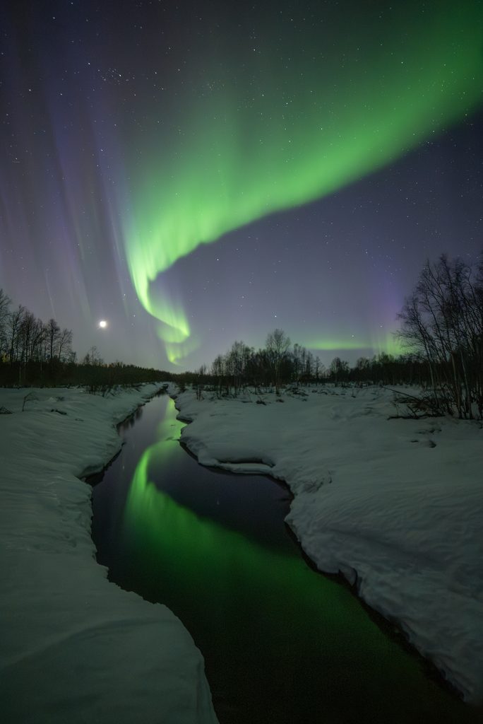 Northern Lights Mirror river